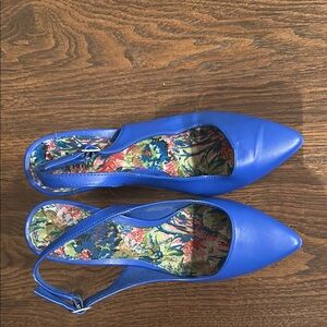 Blue Women's Slingback Wedge